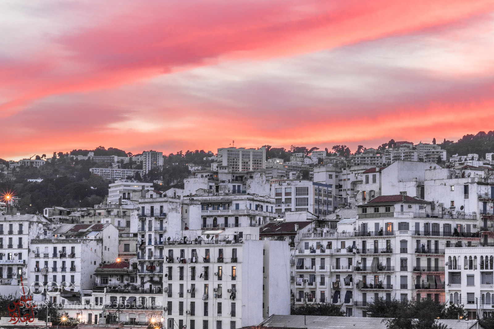 Canon EOS 7D Mark II sample photo. Flaming sky over algiers photography