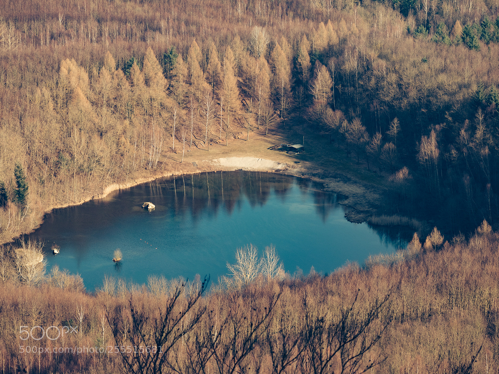 Olympus OM-D E-M1 sample photo. Forest lake photography