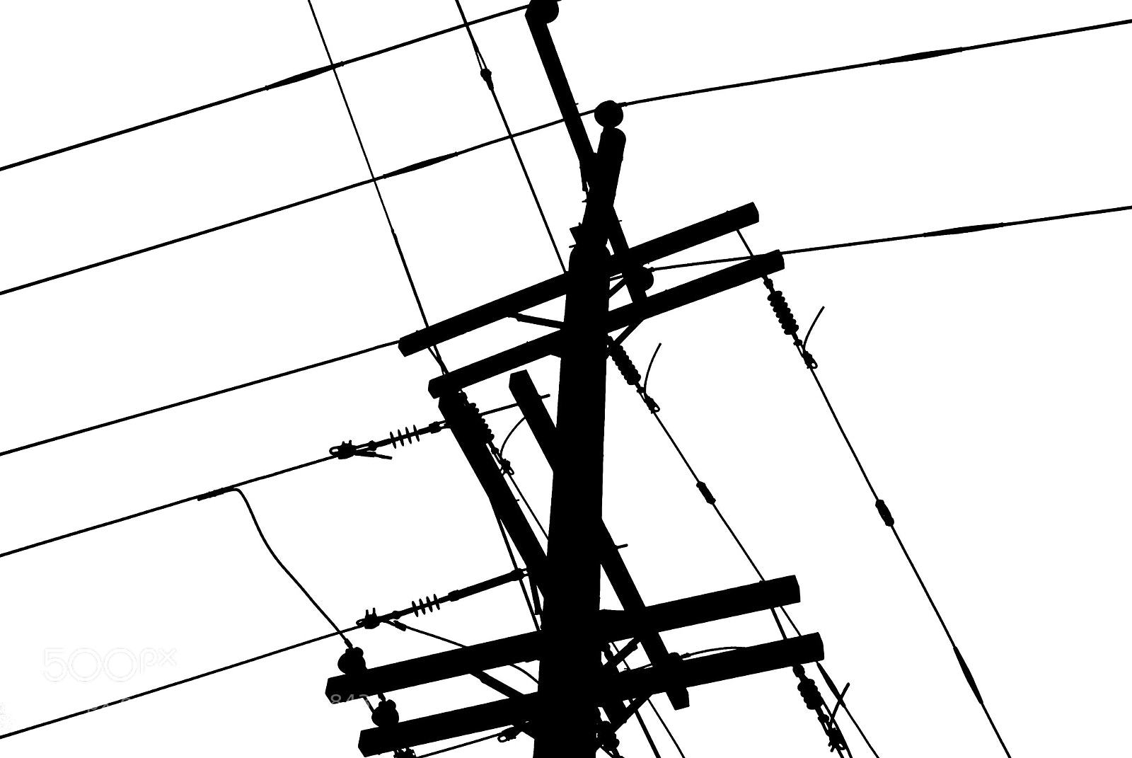 Nikon D200 sample photo. Power lines photography
