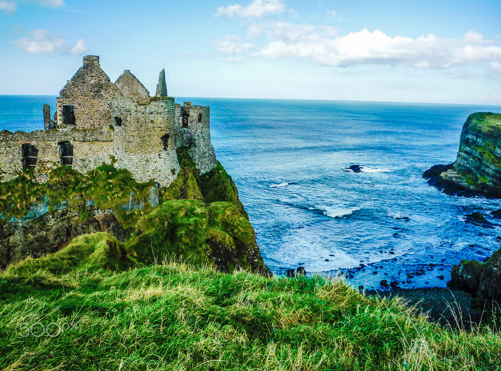 Leica D-LUX sample photo. Dunluce castle exterior photography