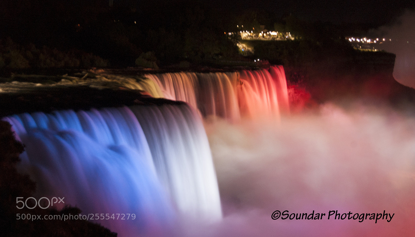 Nikon D50 sample photo. Niagara night photography