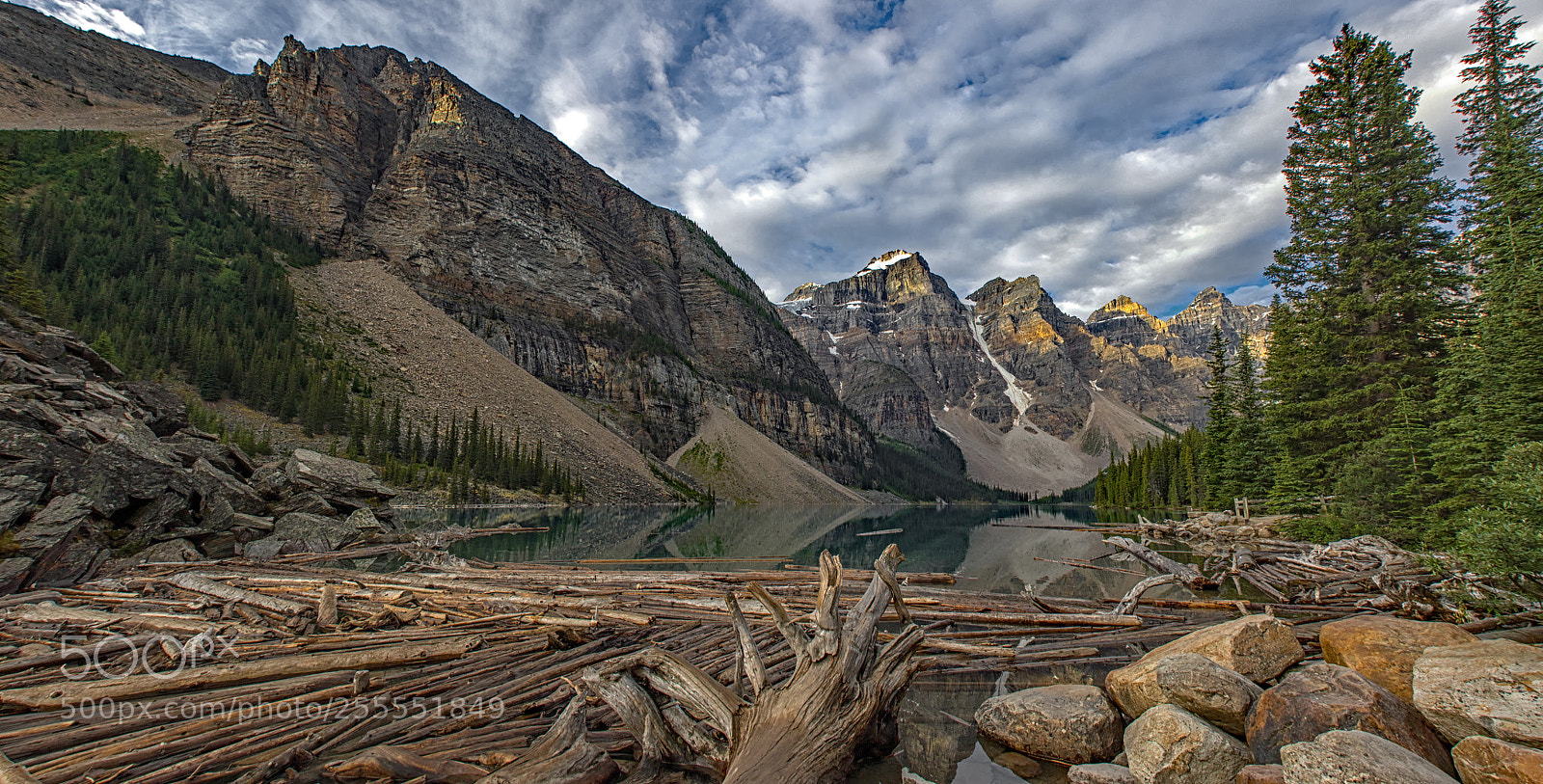 Canon EOS 7D Mark II sample photo. Moraine lake log pile photography