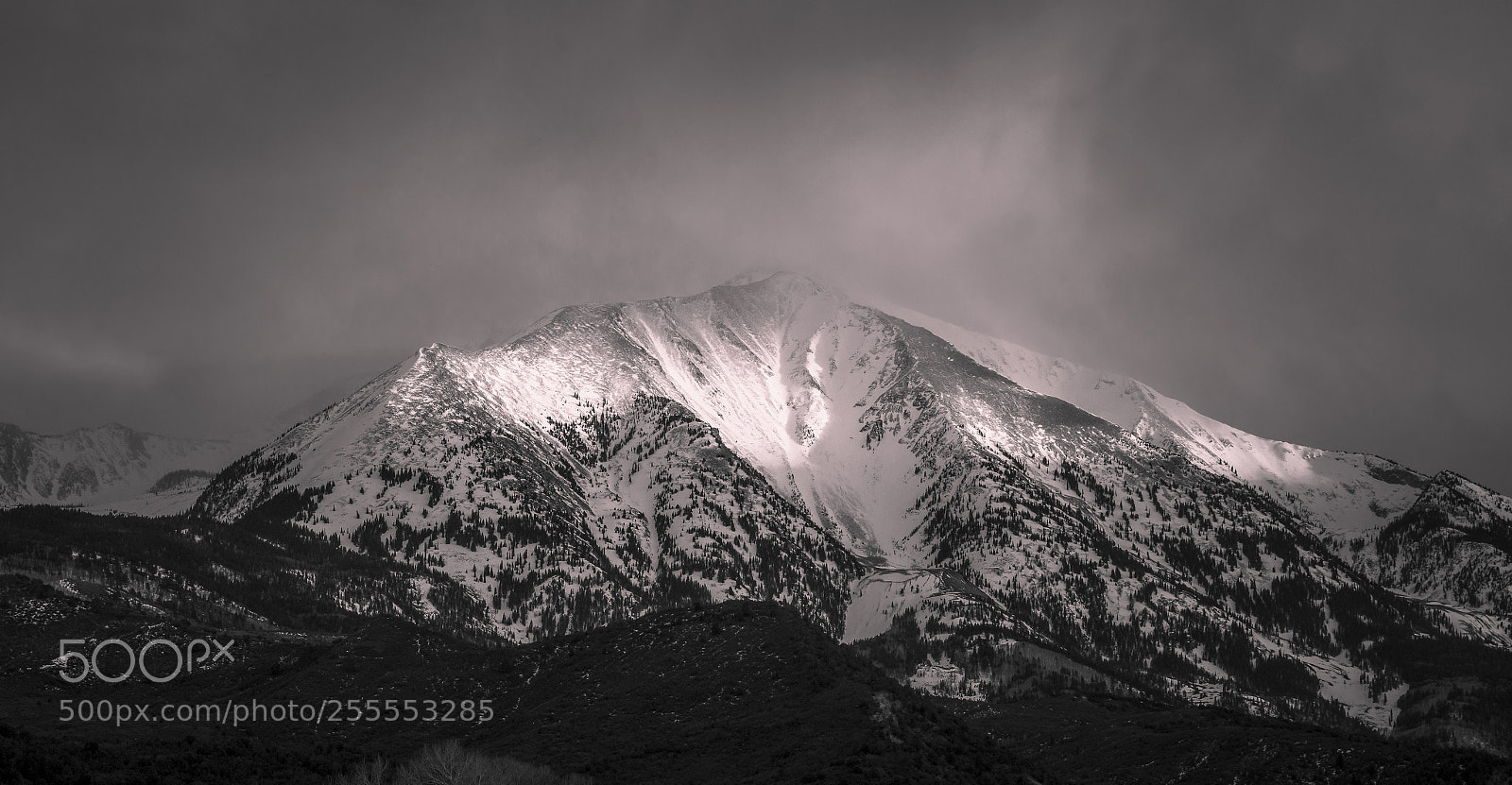 Canon EOS 5DS R sample photo. Mount sopris b&w photography