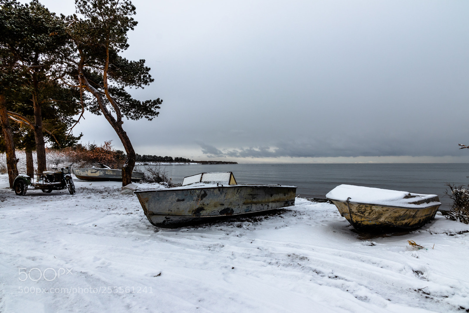 Canon EOS 80D sample photo. Boats and a motorcycle photography