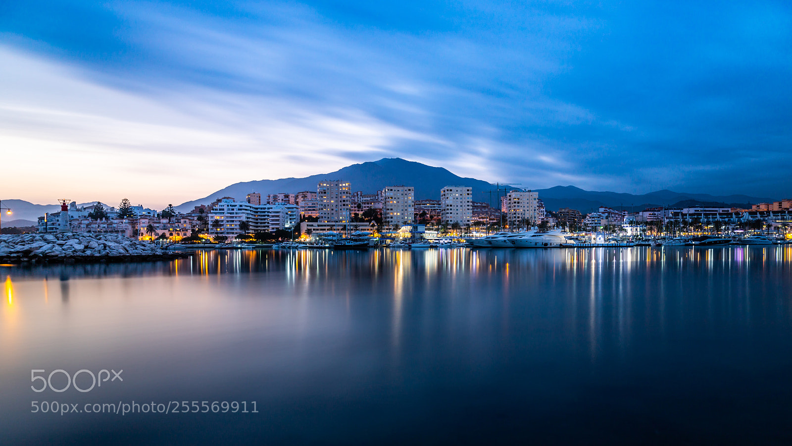 Canon EOS 6D Mark II sample photo. Estepona port at blue photography