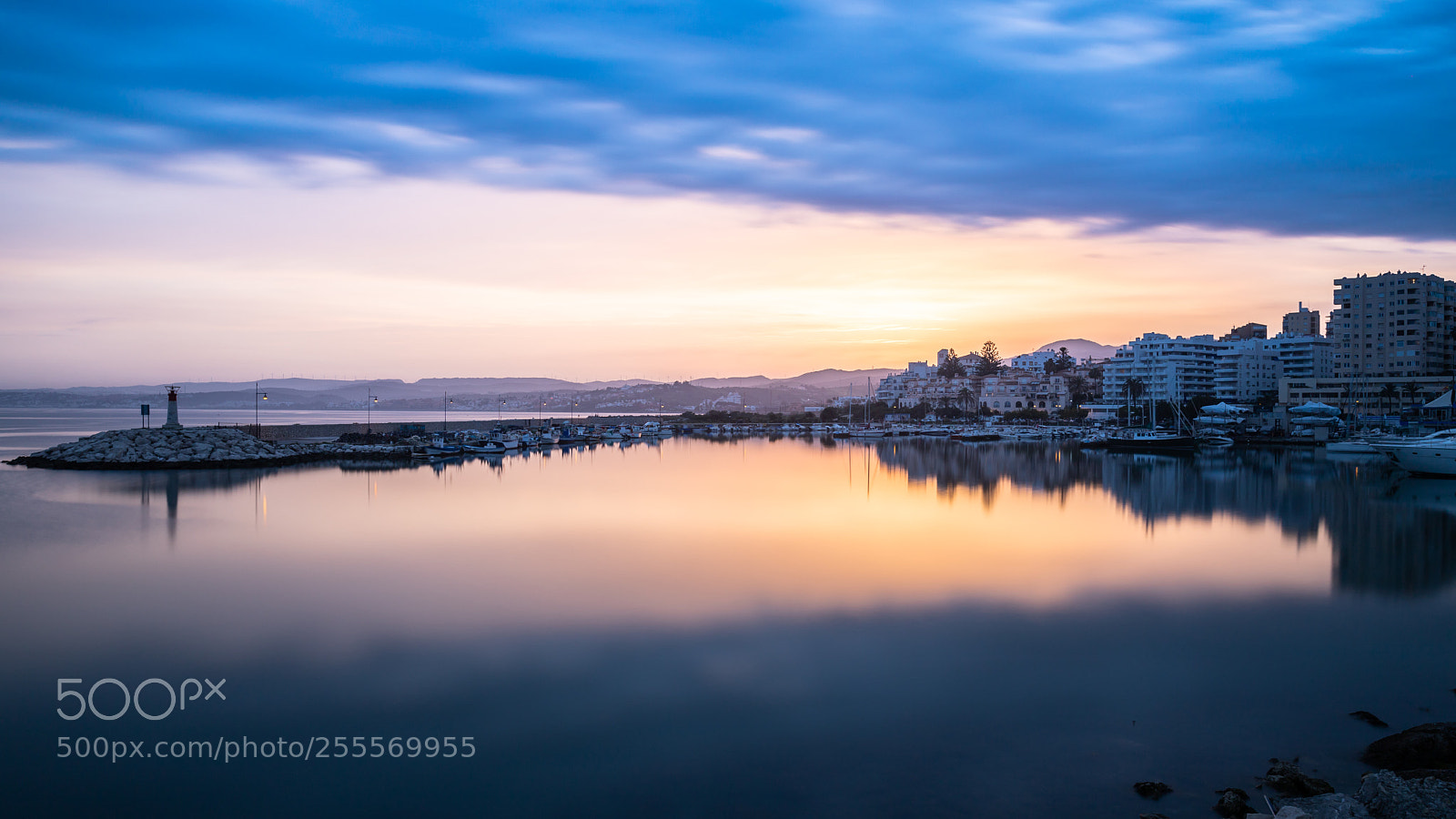 Canon EOS 6D Mark II sample photo. Estepona port at blue photography