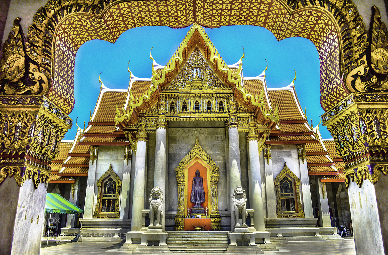 Nikon D3200 sample photo. Wat benjamabophit, bangkok photography
