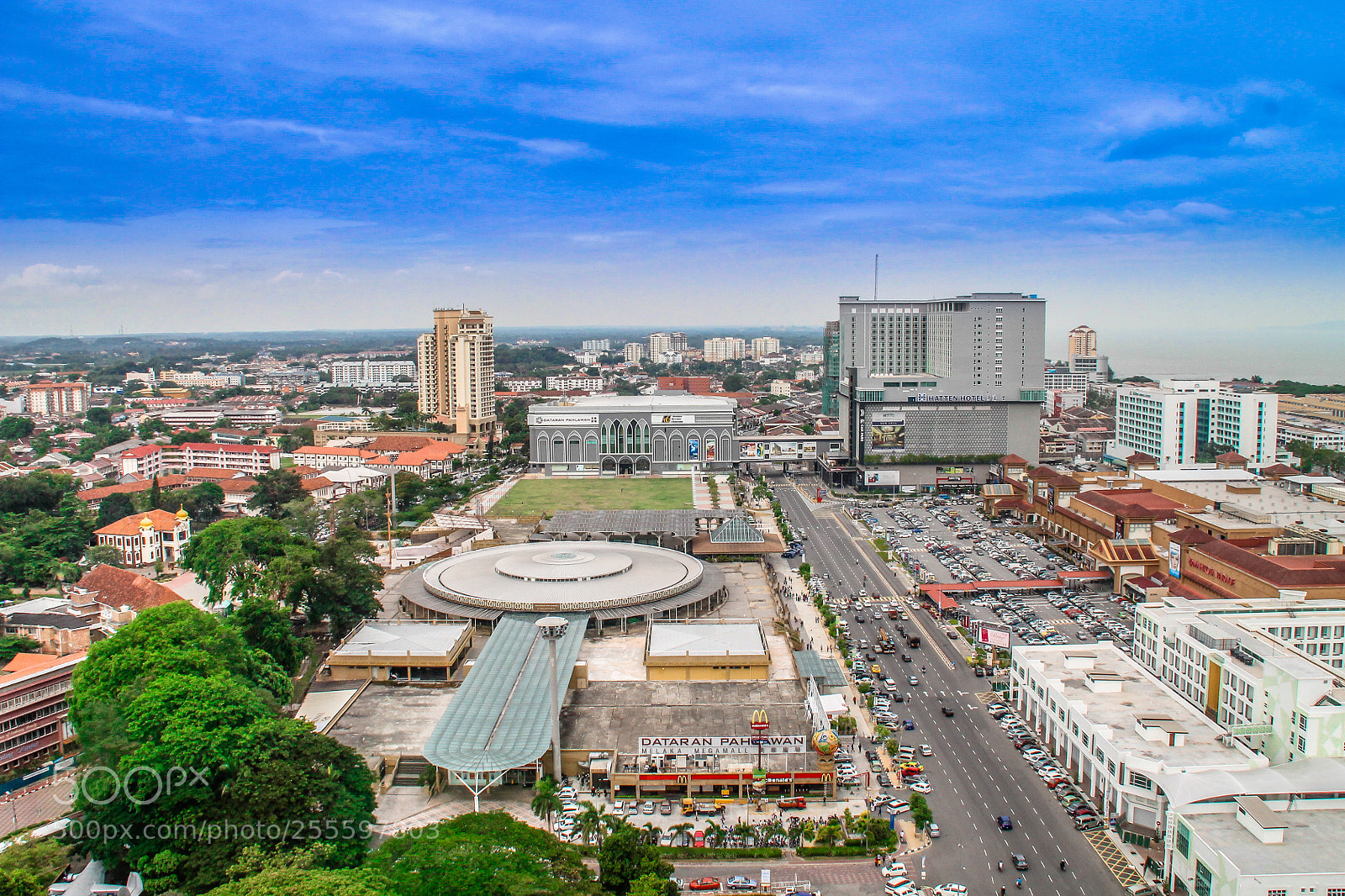 Canon EOS 1100D (EOS Rebel T3 / EOS Kiss X50) sample photo. Malacca city bird's view photography