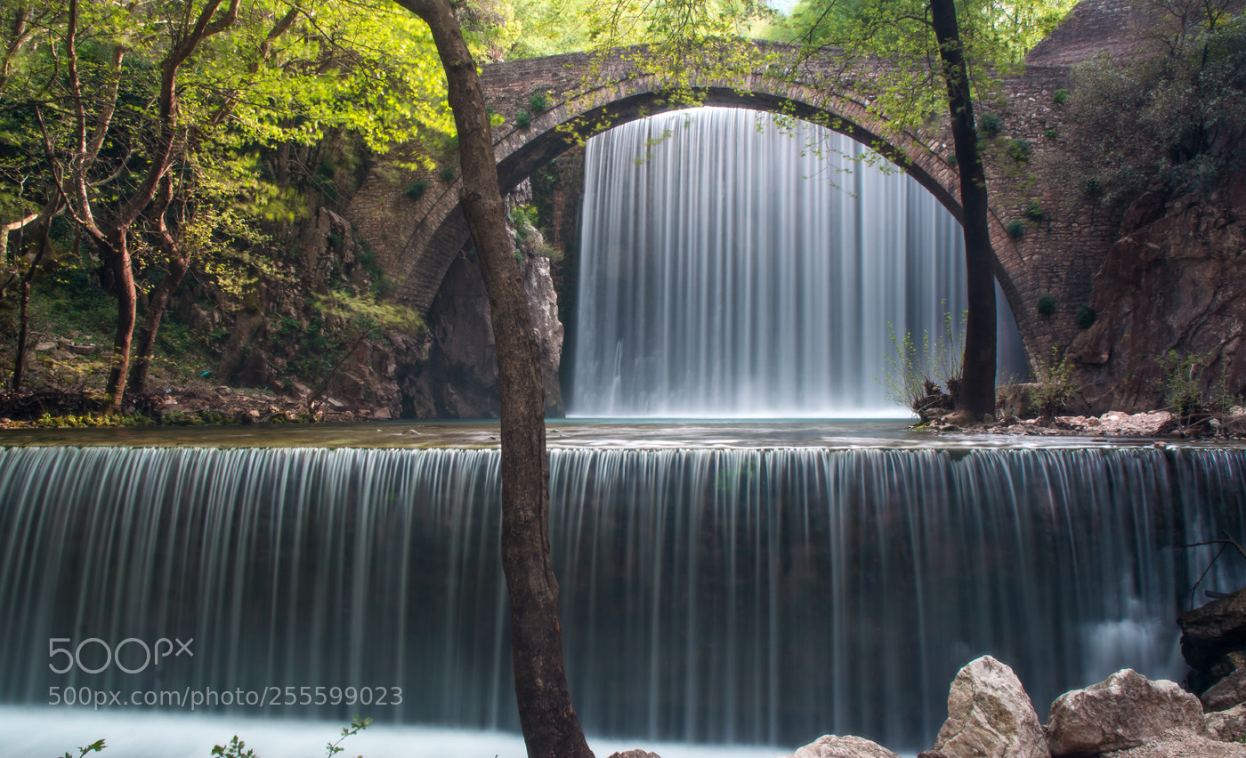 Nikon D5200 sample photo. Paleokaria double waterfall photography