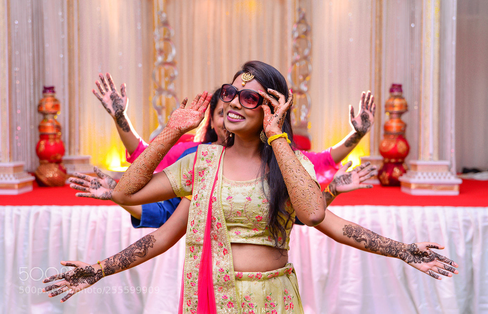Nikon D610 sample photo. Ashwina on her mehendi photography