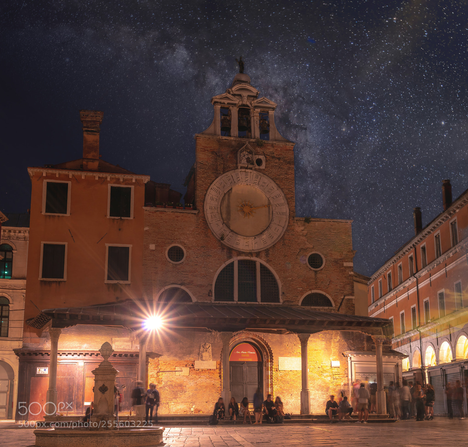 Sony a6300 sample photo. Venice clock milky way photography