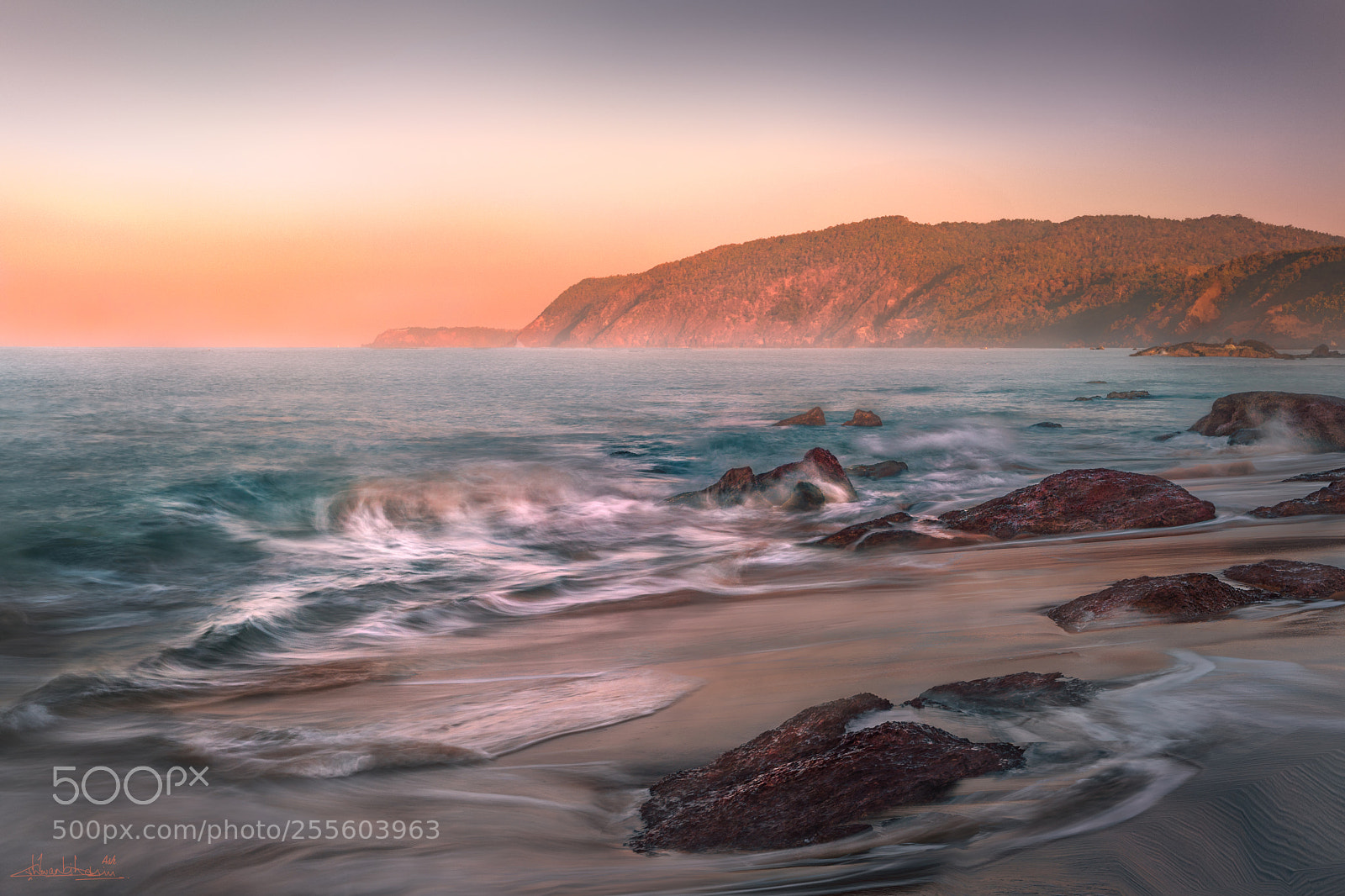 Sony a7R III sample photo. Waves at sunrise photography