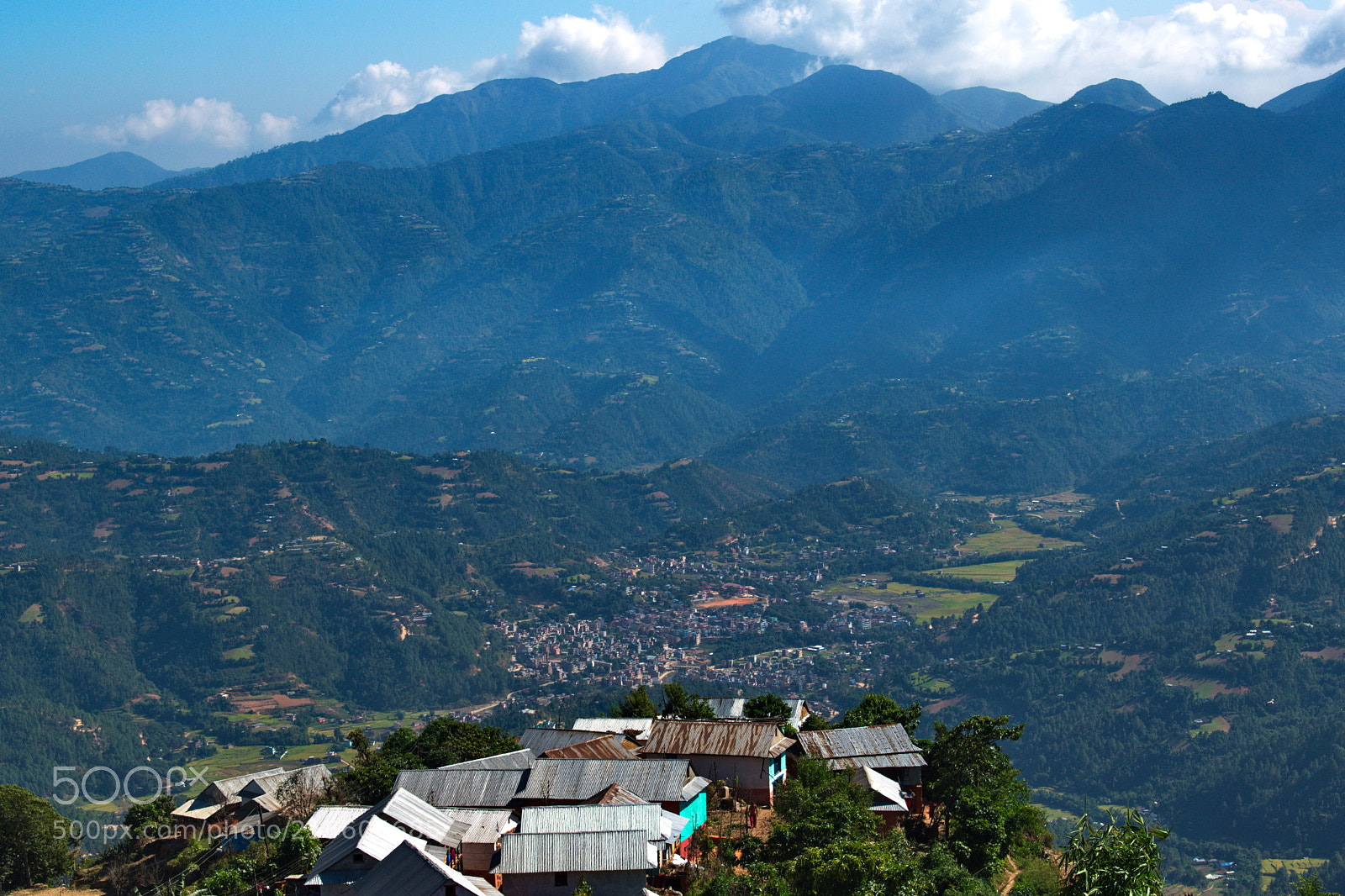 Nikon D5600 sample photo. Village view from top photography