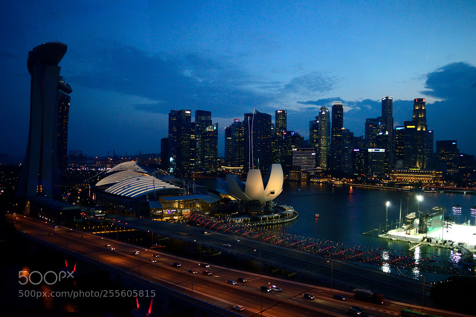 Nikon D3200 sample photo. Panorama of singapore downtown photography