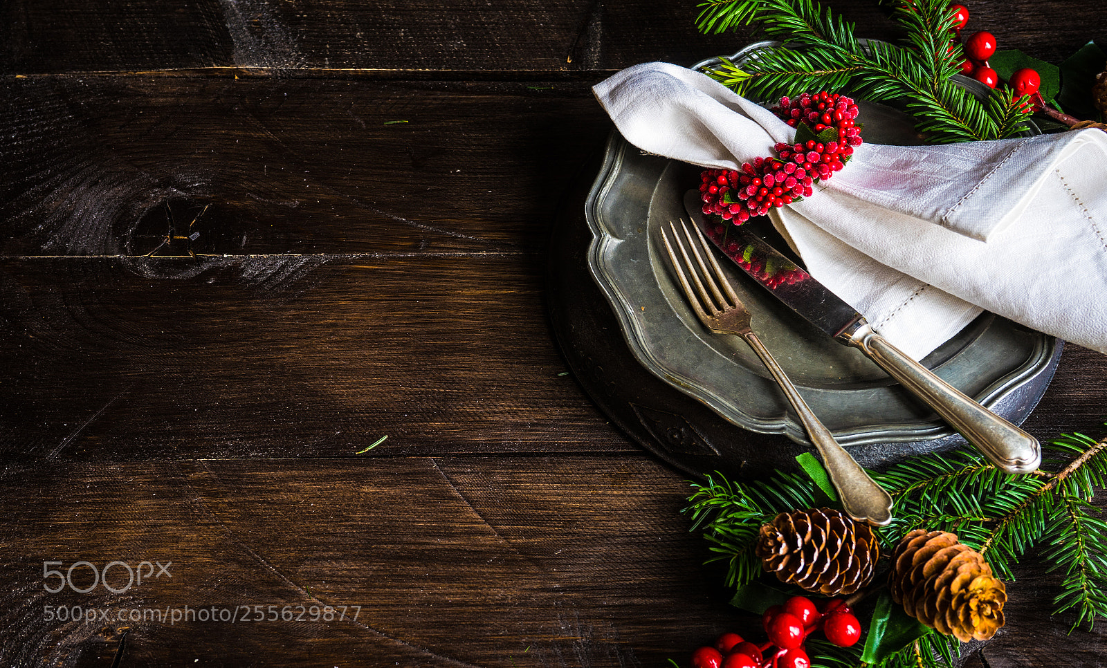 Sony a7 sample photo. Chistmas table setting photography