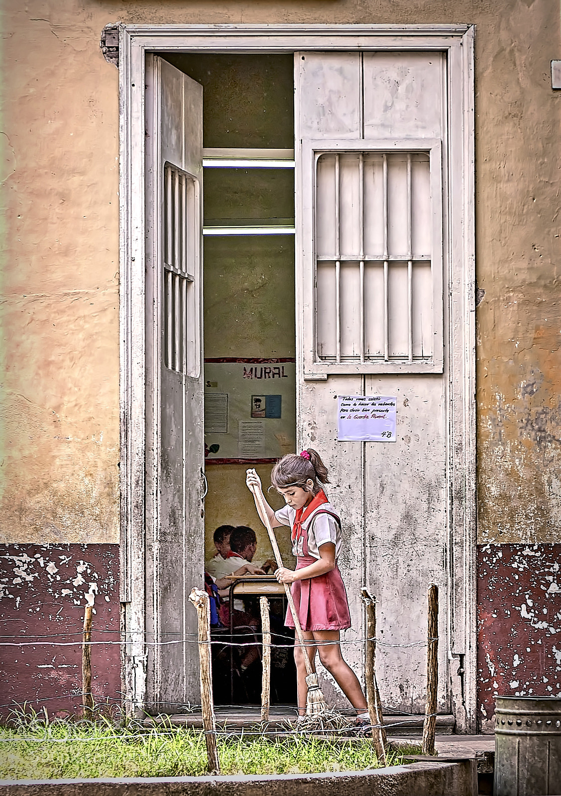 Nikon D2X sample photo. Limpiando el cole photography