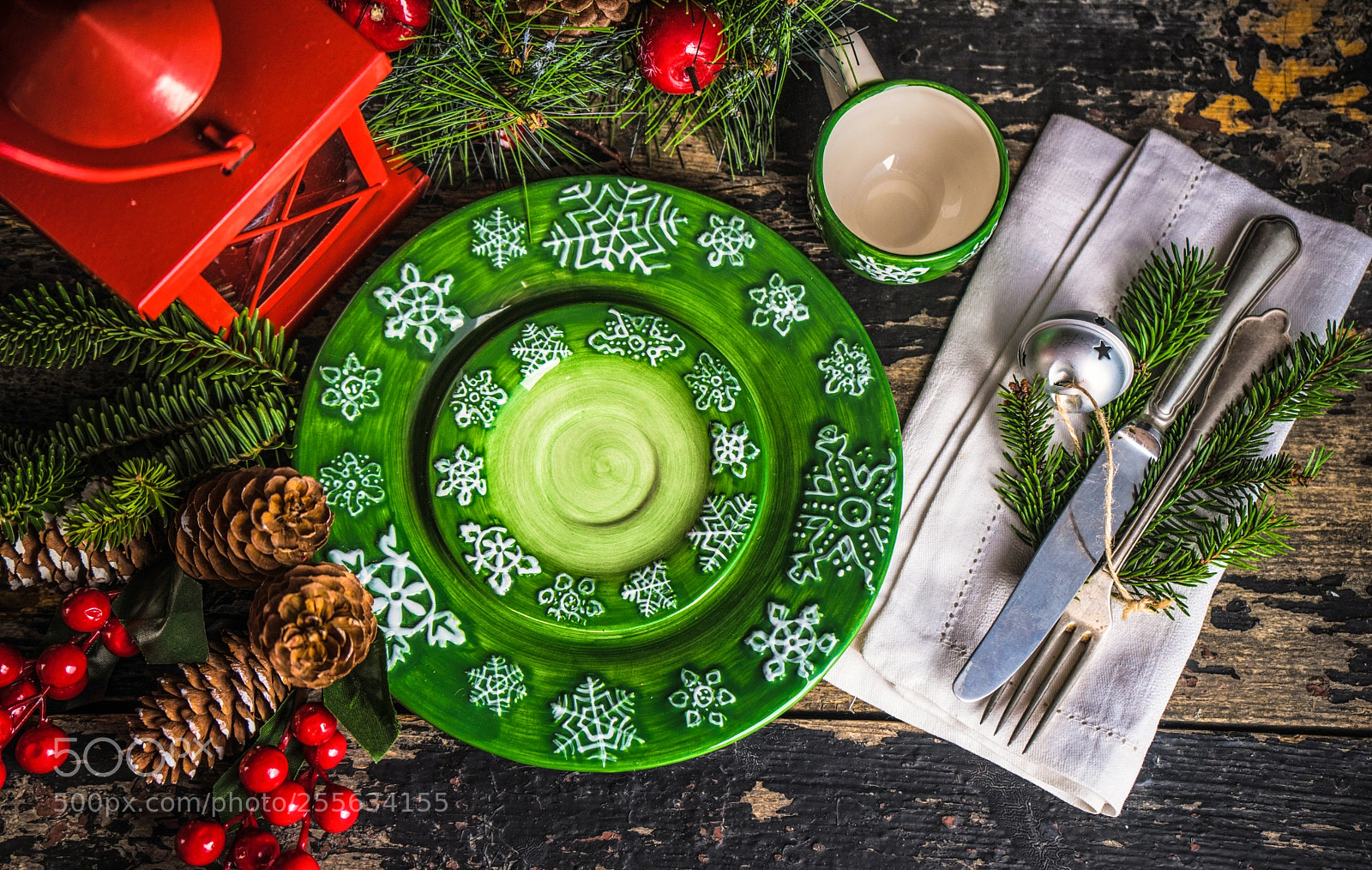 Sony a7 sample photo. Christmas table setting photography