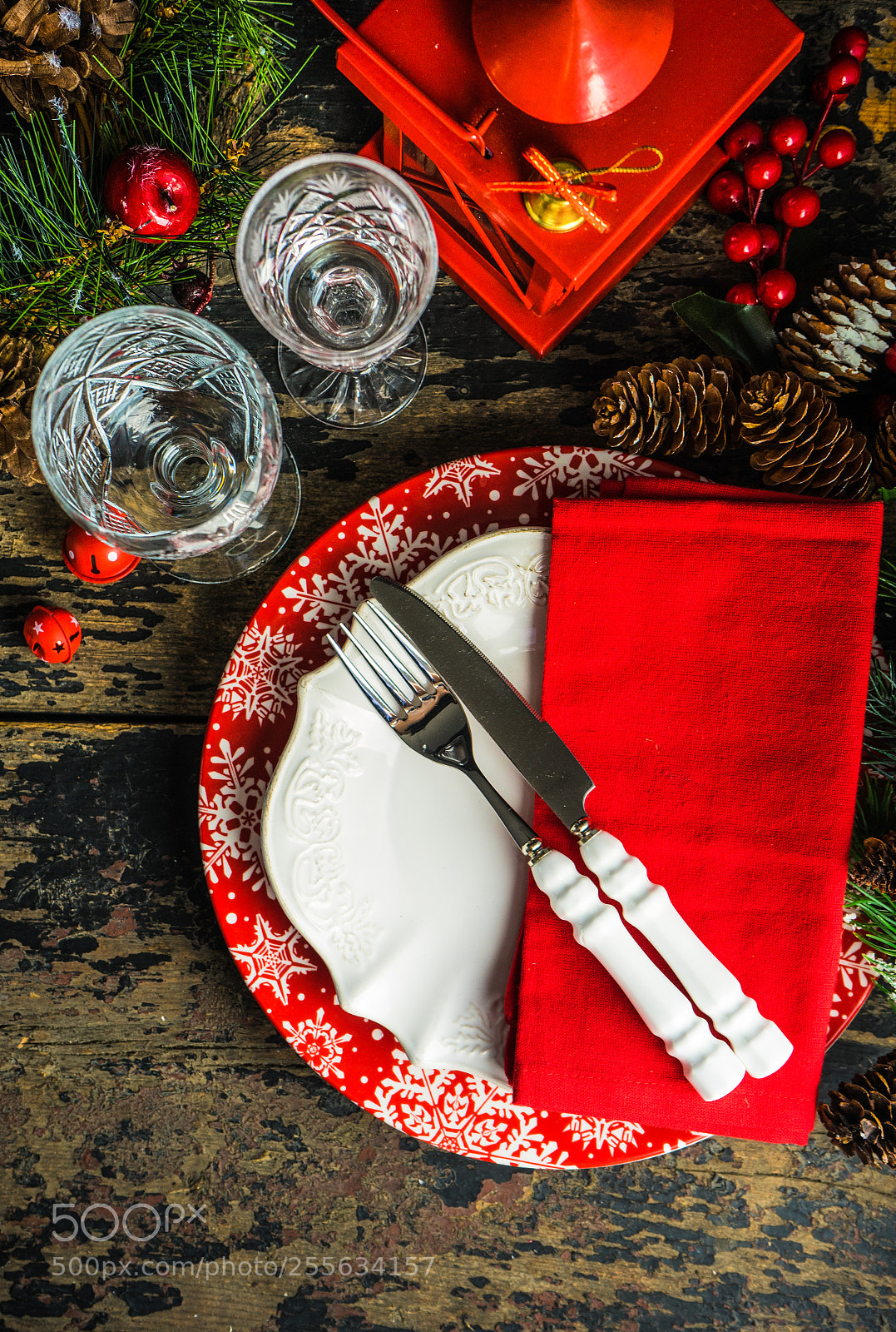 Sony a7 sample photo. Christmas table setting photography