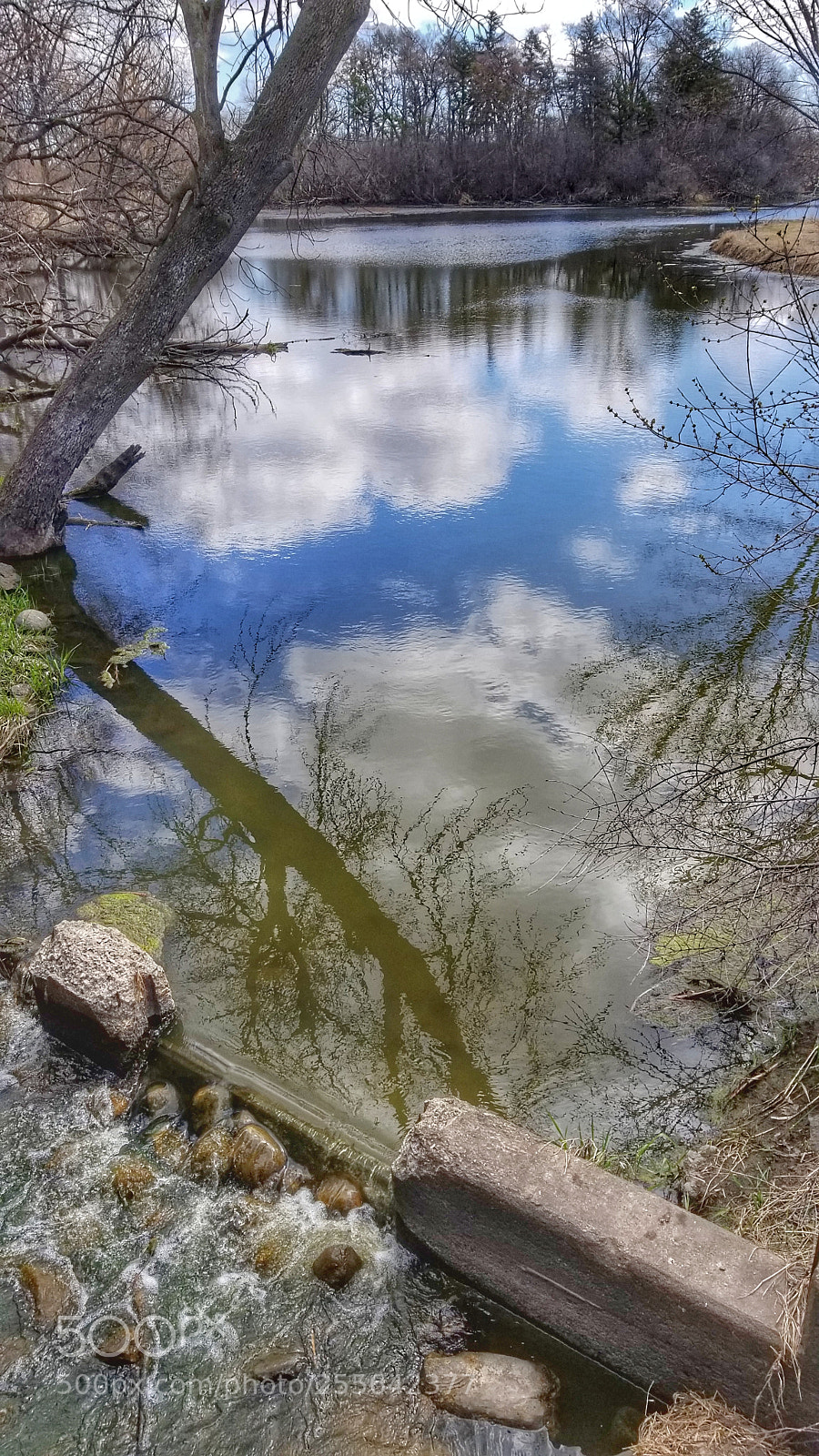 Samsung Galaxy S8 sample photo. Peaceful lake with cloud photography