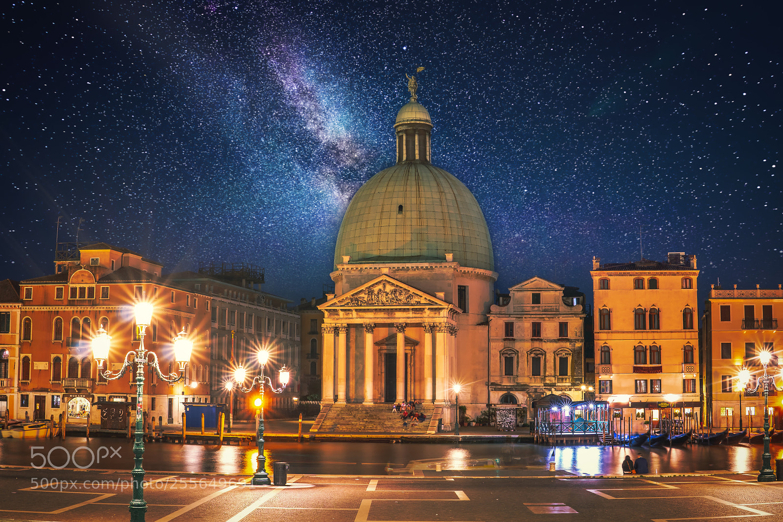 Sony a6300 sample photo. Venice cathedral milky way photography