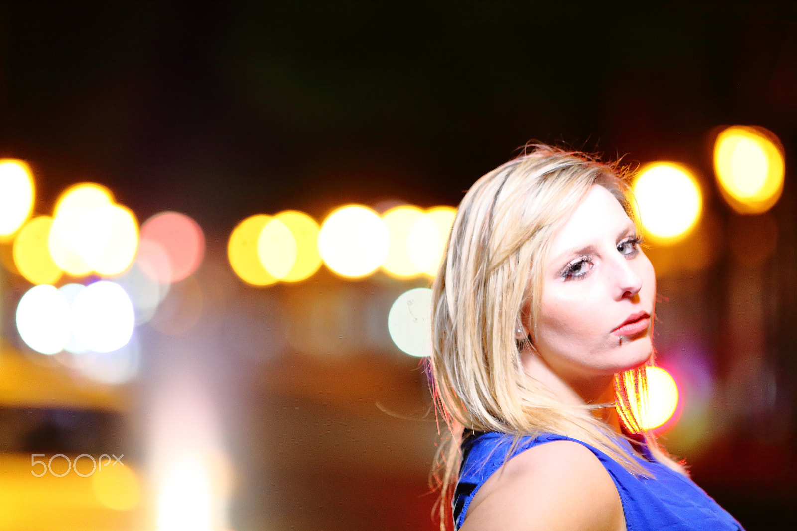 Canon EF 200mm F2.8L II USM sample photo. Sandra at night photography