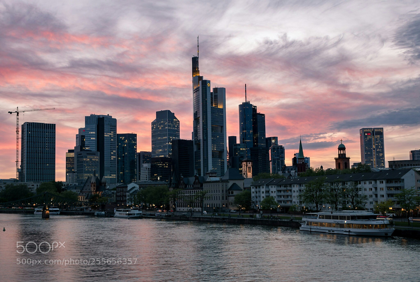 Nikon D5500 sample photo. Frankfurt sunset photography