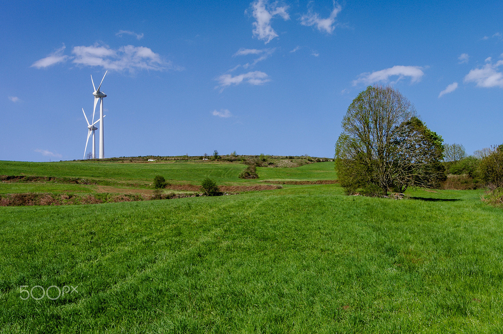 Pentax K-7 sample photo. Joncels éoliennes photography
