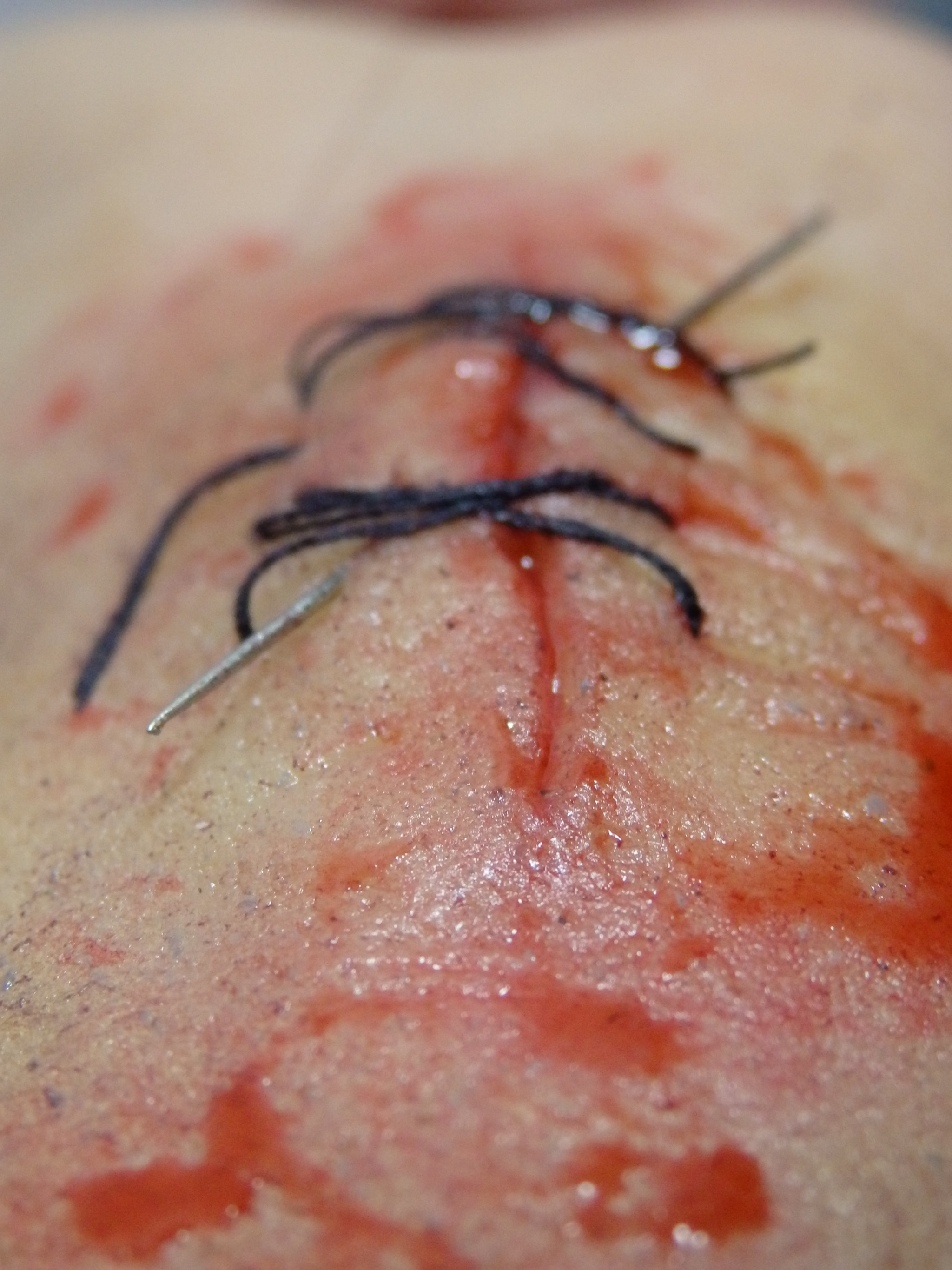 Olympus SZ-16,DZ-105 sample photo. Sewed arm makeup photography