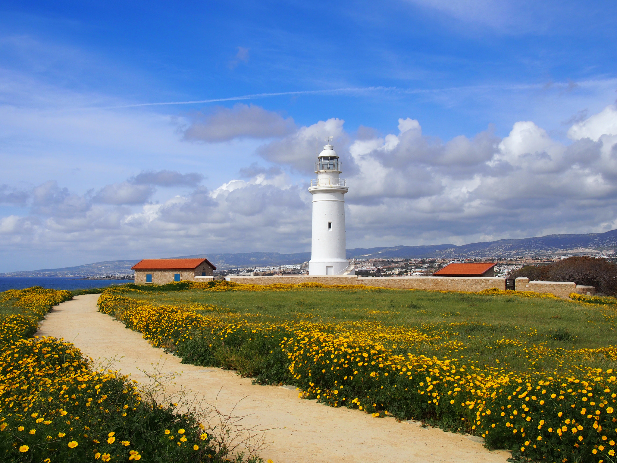 Olympus PEN E-PL6 sample photo. The old lighthouse in paphos cyprus surrounded by historic build photography