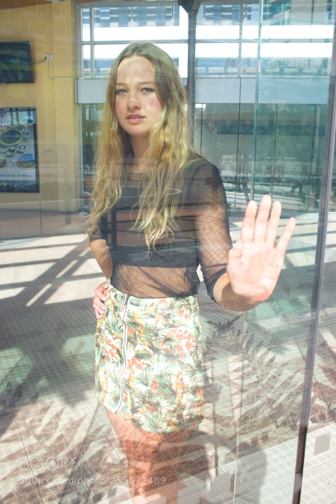 Nikon D600 sample photo. Izzy behind glass photography