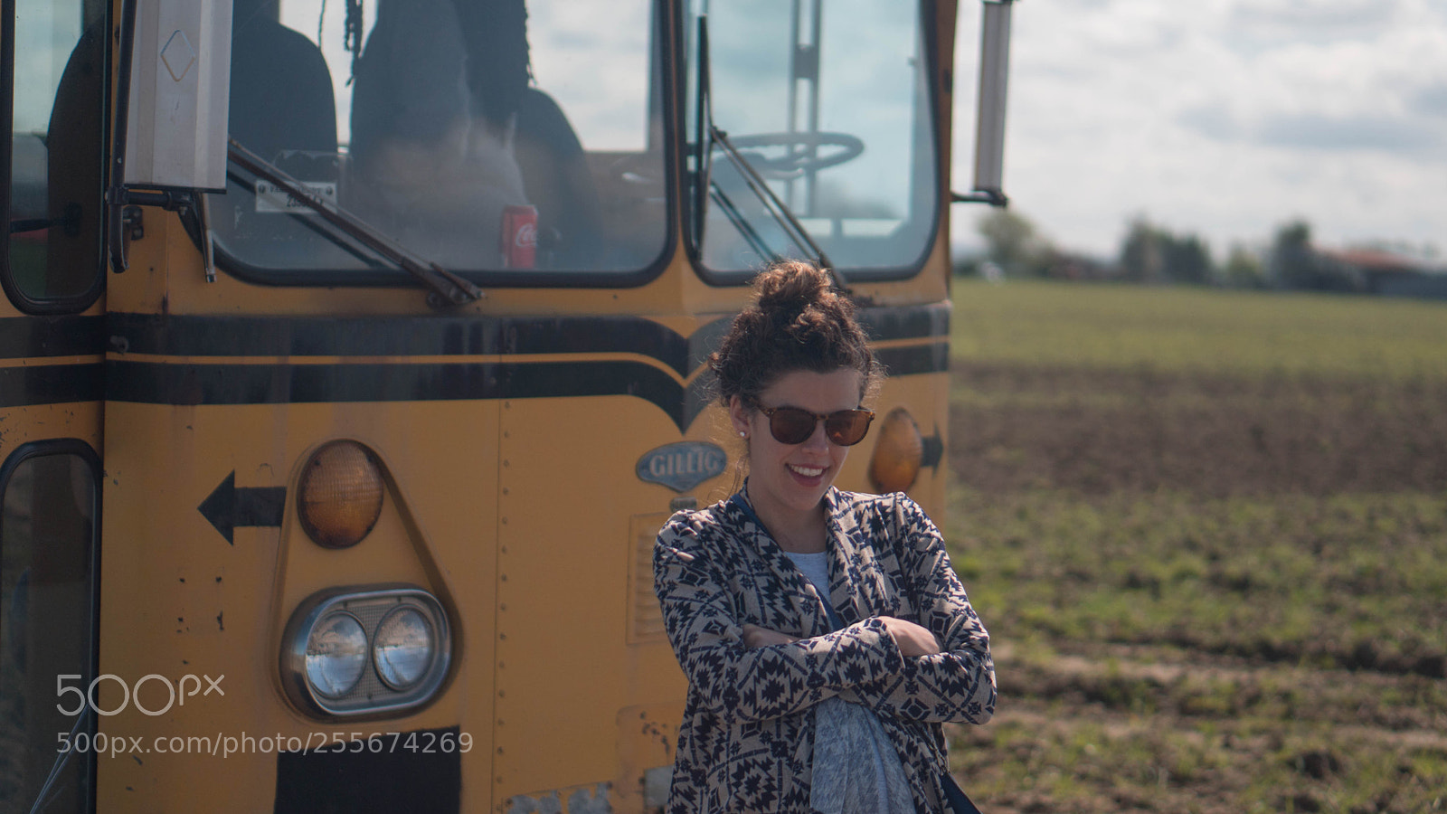 Sony a6500 sample photo. Liz in front of photography