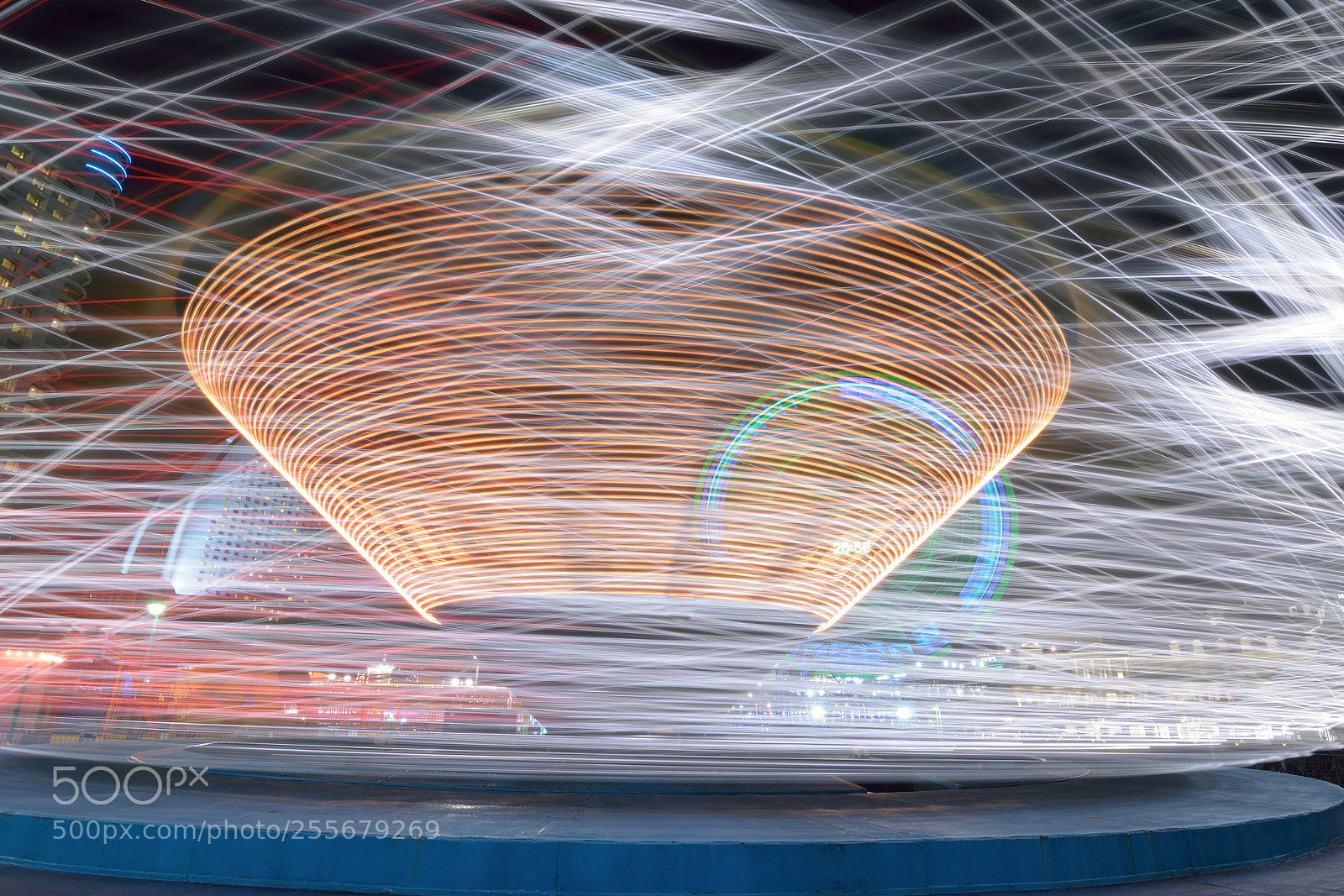 Nikon D5300 sample photo. Abstract carnival ride blurred photography