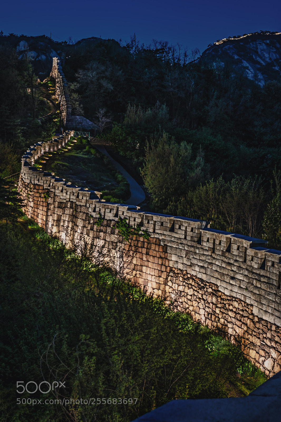 Nikon D850 sample photo. Inwangsan night wall photography