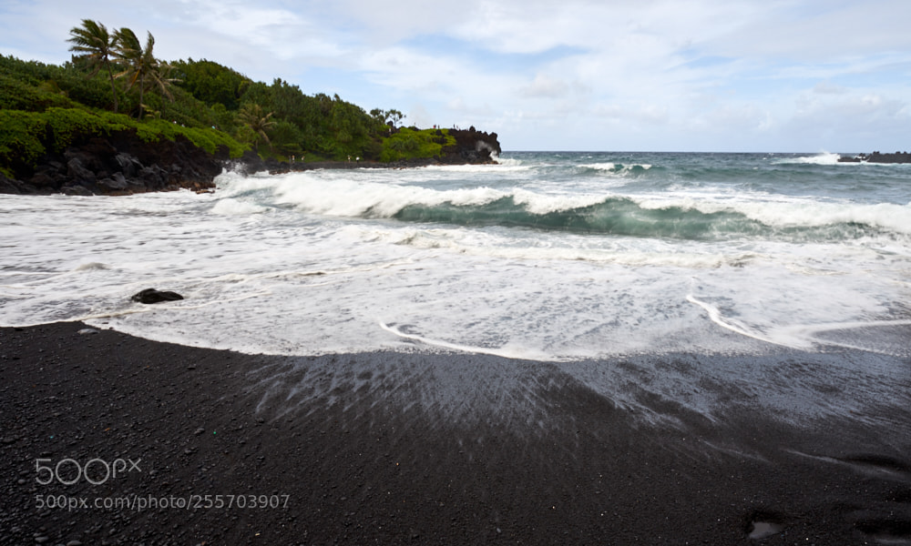 Sony a7 sample photo. Black beach photography