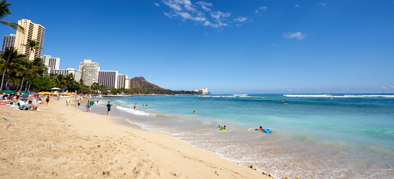 Sony a7 sample photo. Waikiki beach photography