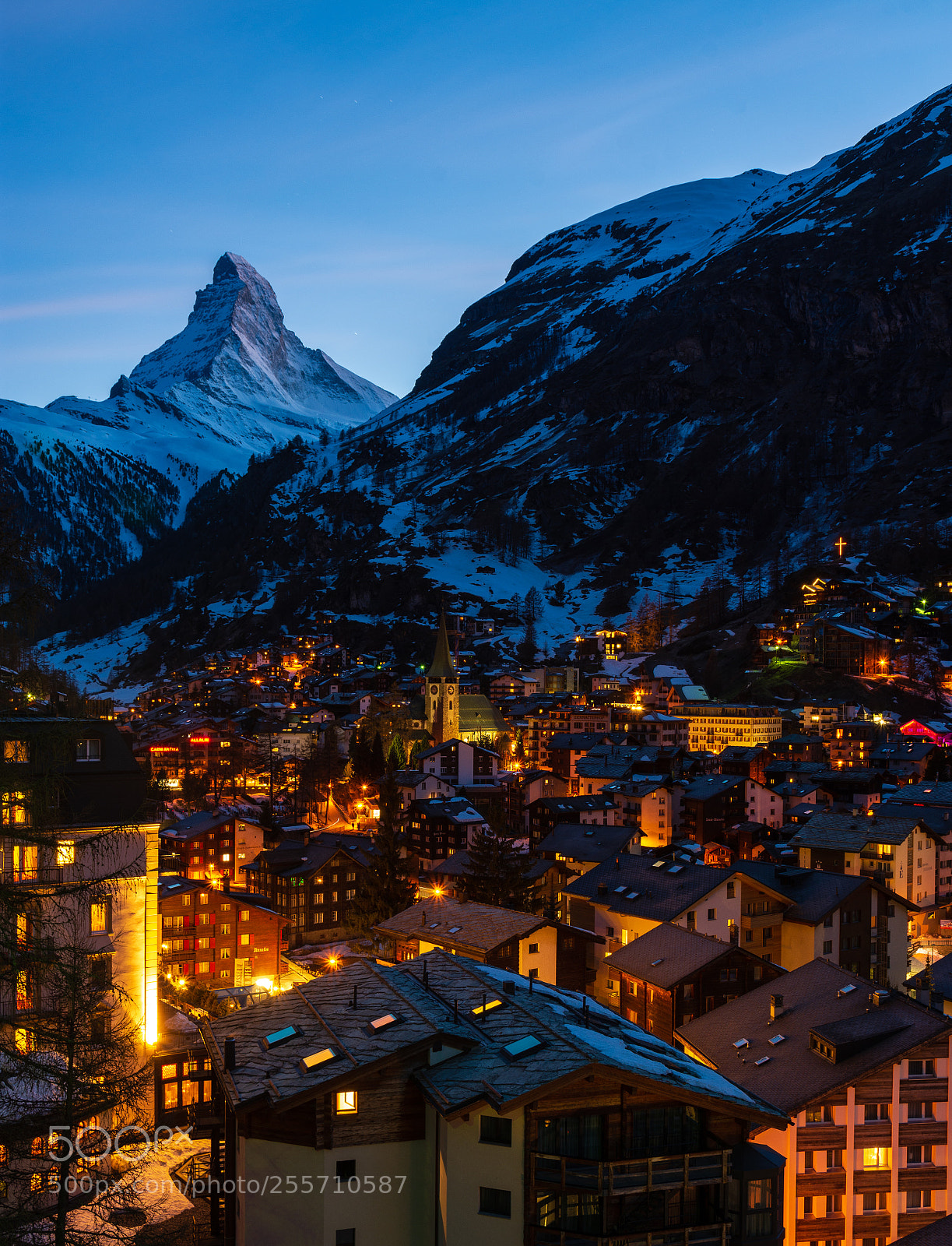 Nikon D7200 sample photo. Zermatt by night photography