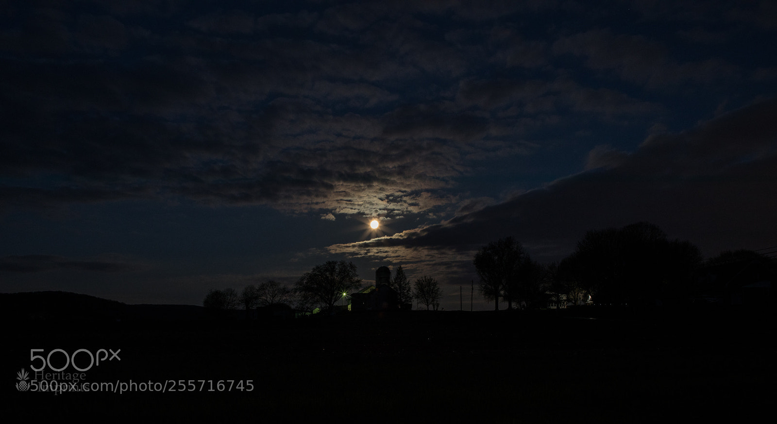 Canon EOS 5D Mark IV sample photo. Full moon setting photography