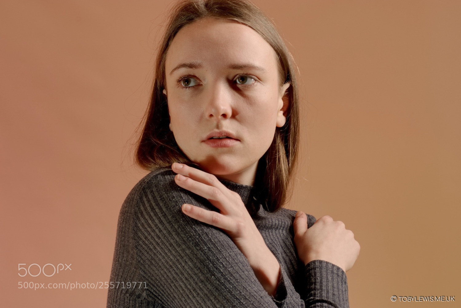 Nikon D5300 sample photo. Polly with tan background photography