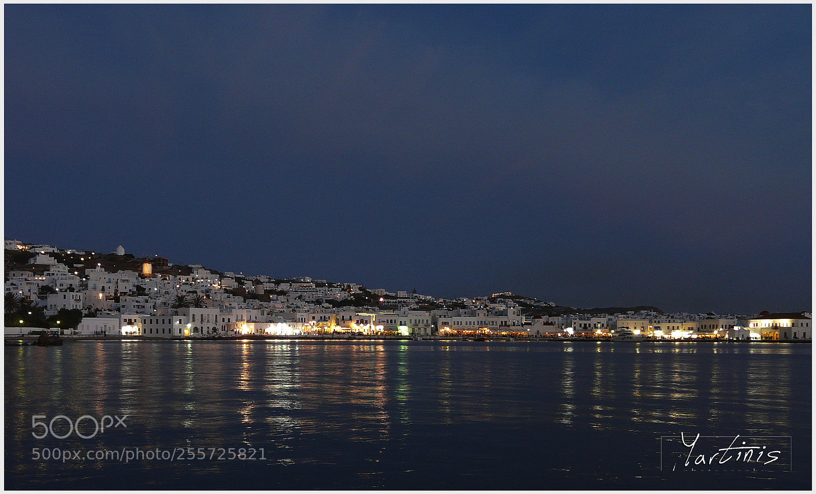 Nikon D5300 sample photo. Night reflection in aegean photography