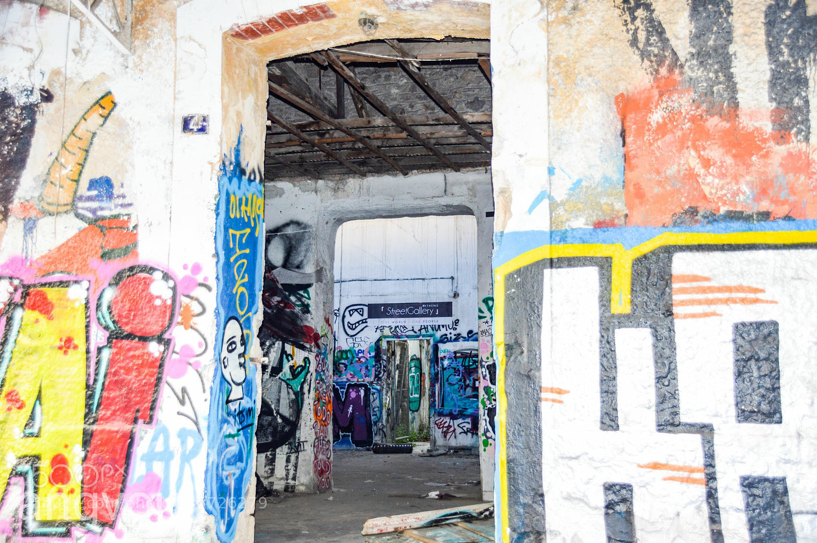 Nikon D3200 sample photo. Plaka athens ruin graffiti photography