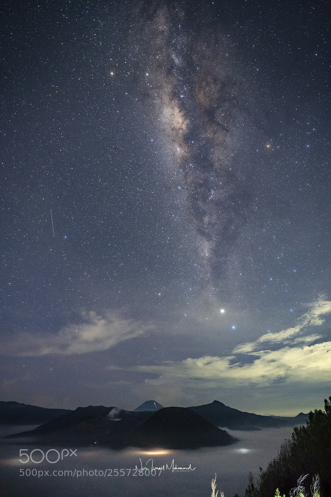 Sony a7R III sample photo. Milky way above bromo photography