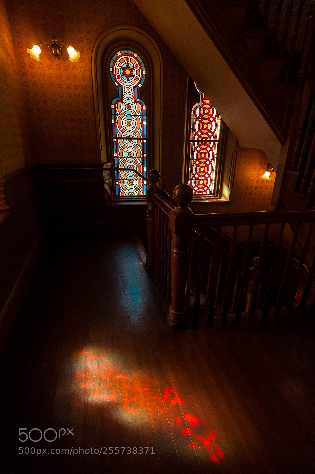 Nikon D90 sample photo. Stained glass light beam photography