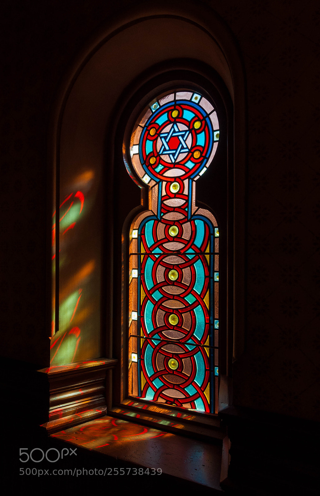 Nikon D90 sample photo. Stained glass window light photography