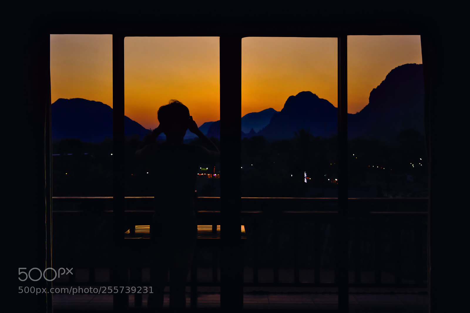 Sony a7R sample photo. Sunset in vang vieng photography