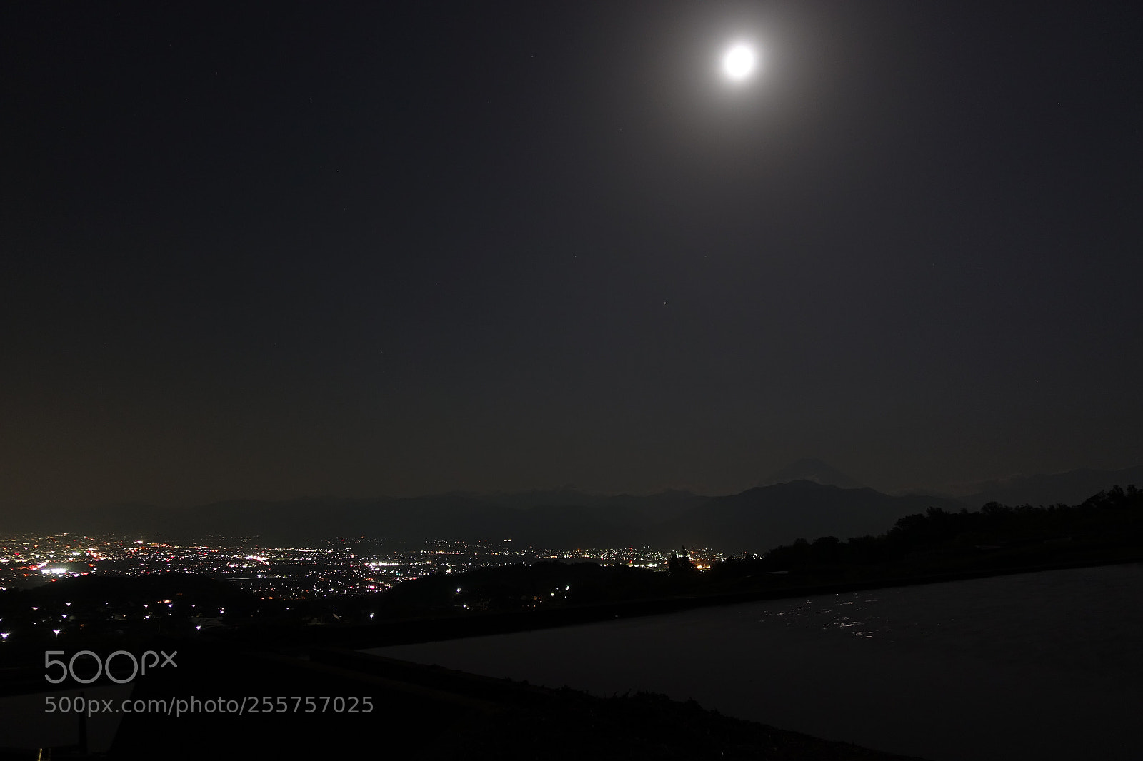 Sony DSC-RX100M5 sample photo. Full moon over mt photography