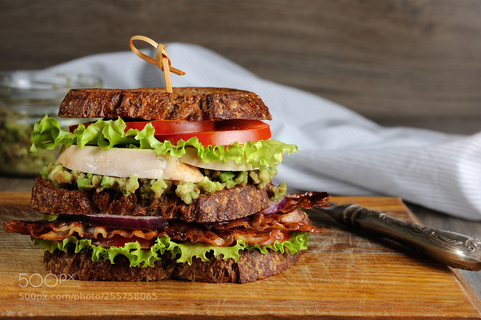 Nikon D90 sample photo. Double sandwich with chicken photography