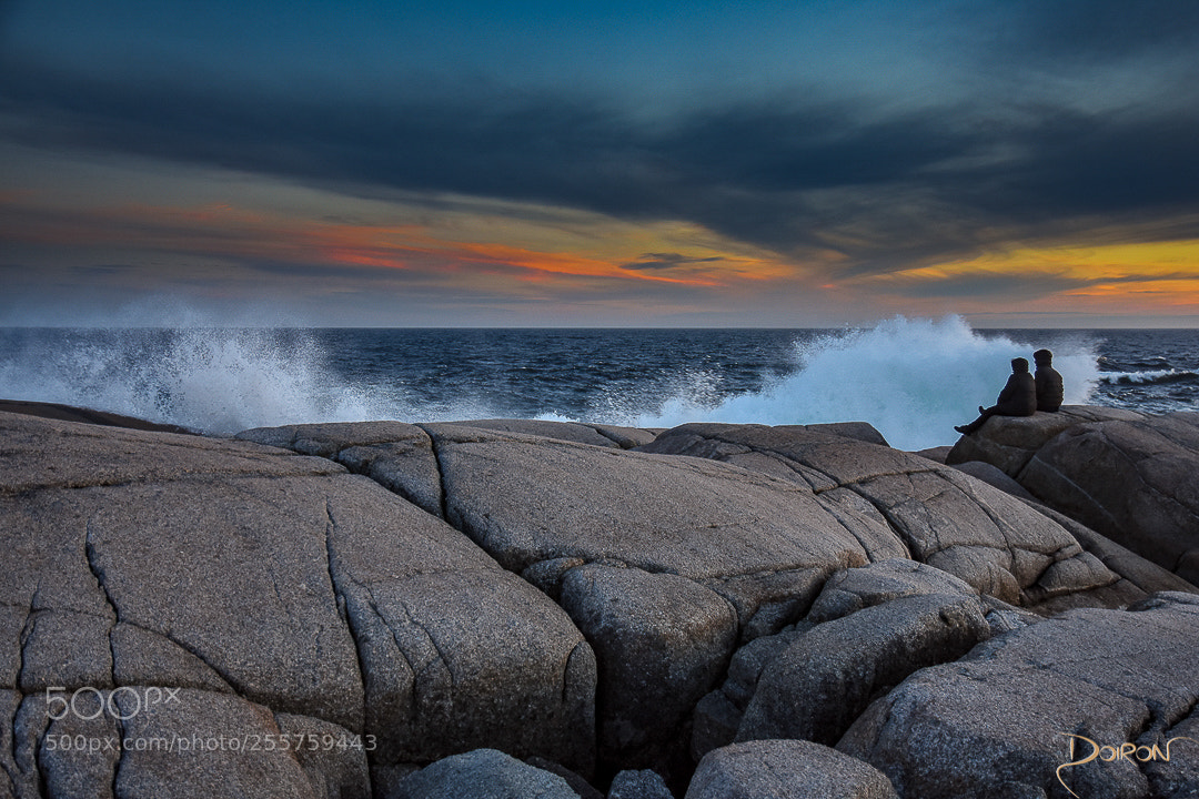 Nikon D7200 sample photo. Crashing waves at sunset photography