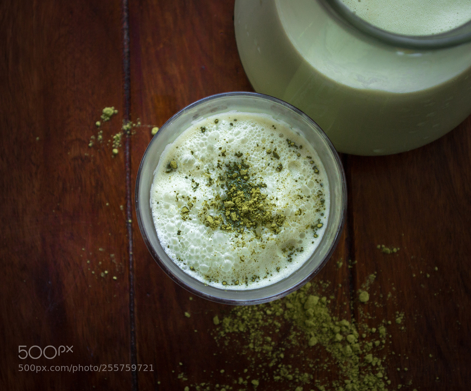 Nikon D3100 sample photo. Matcha latte photography