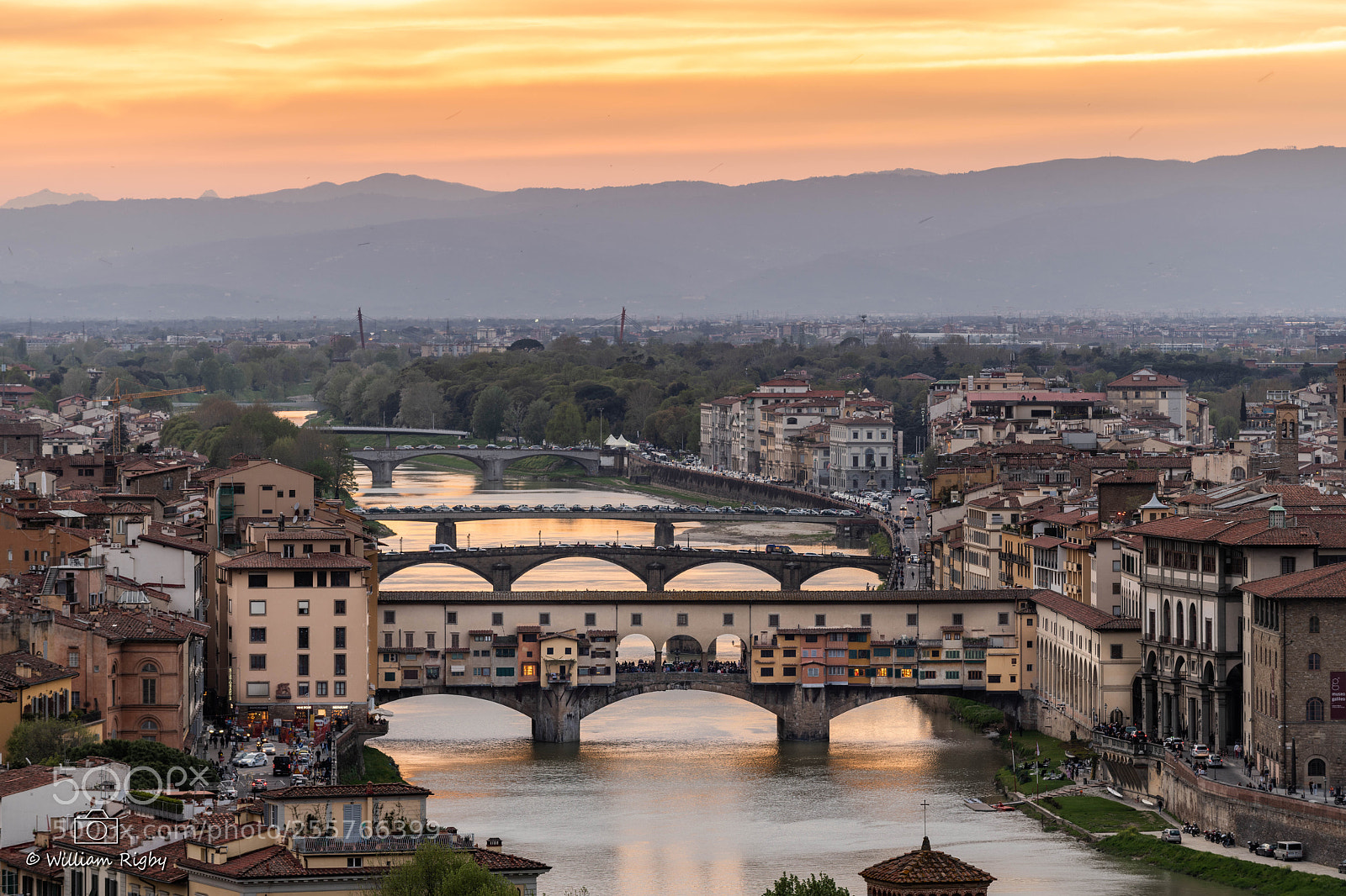 Nikon D850 sample photo. Ponte vecchio at sunset photography