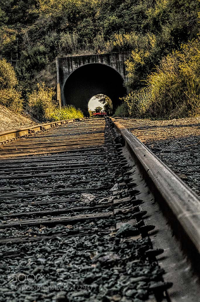 Nikon D300 sample photo. Tracks & tunnel photography